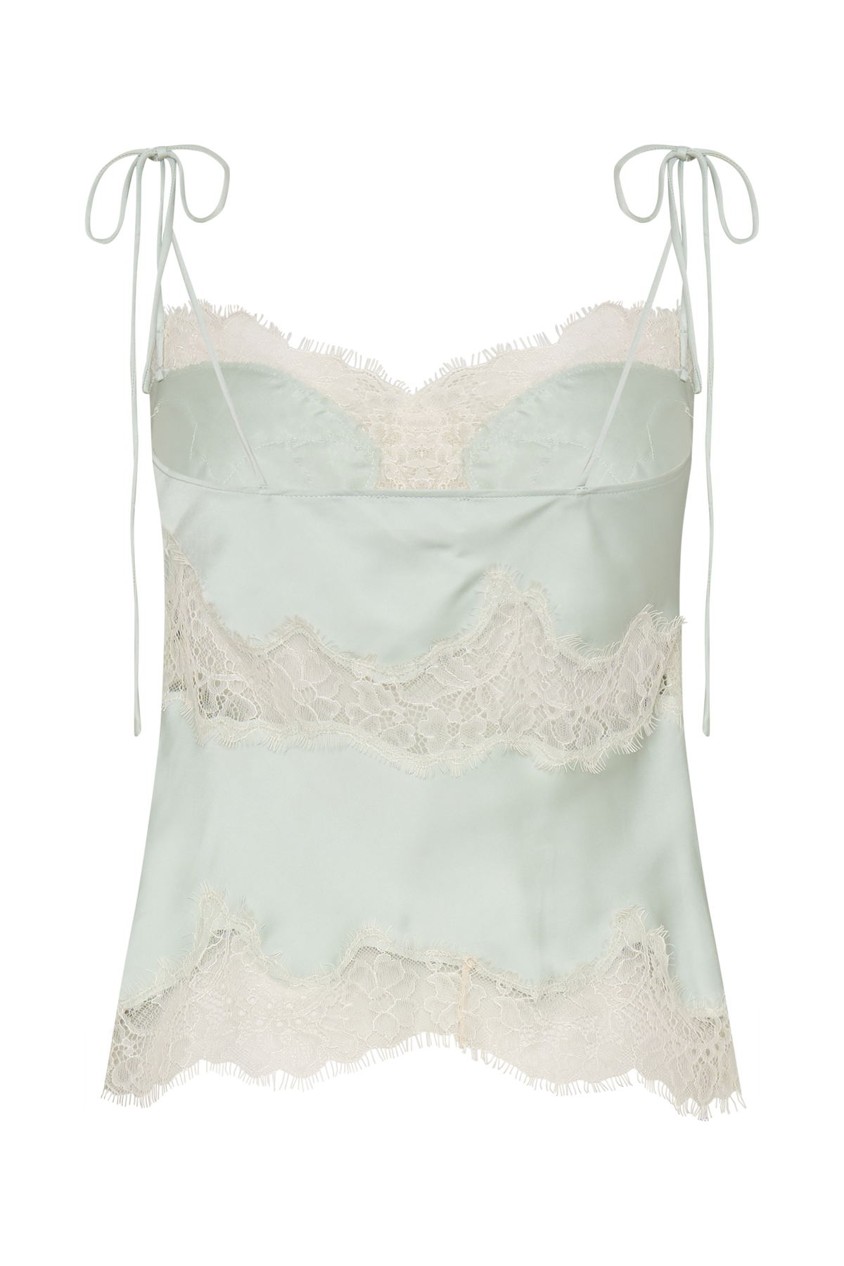 Nina Satin And Lace Camisole in Black/Ivory – Chic&Drifts
