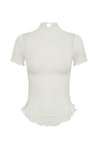 Nira Short Sleeve Ruffle Top in White – Chic&Drifts