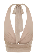 Nola Draped Lurex Halter Top in Gold – Chic&Drifts