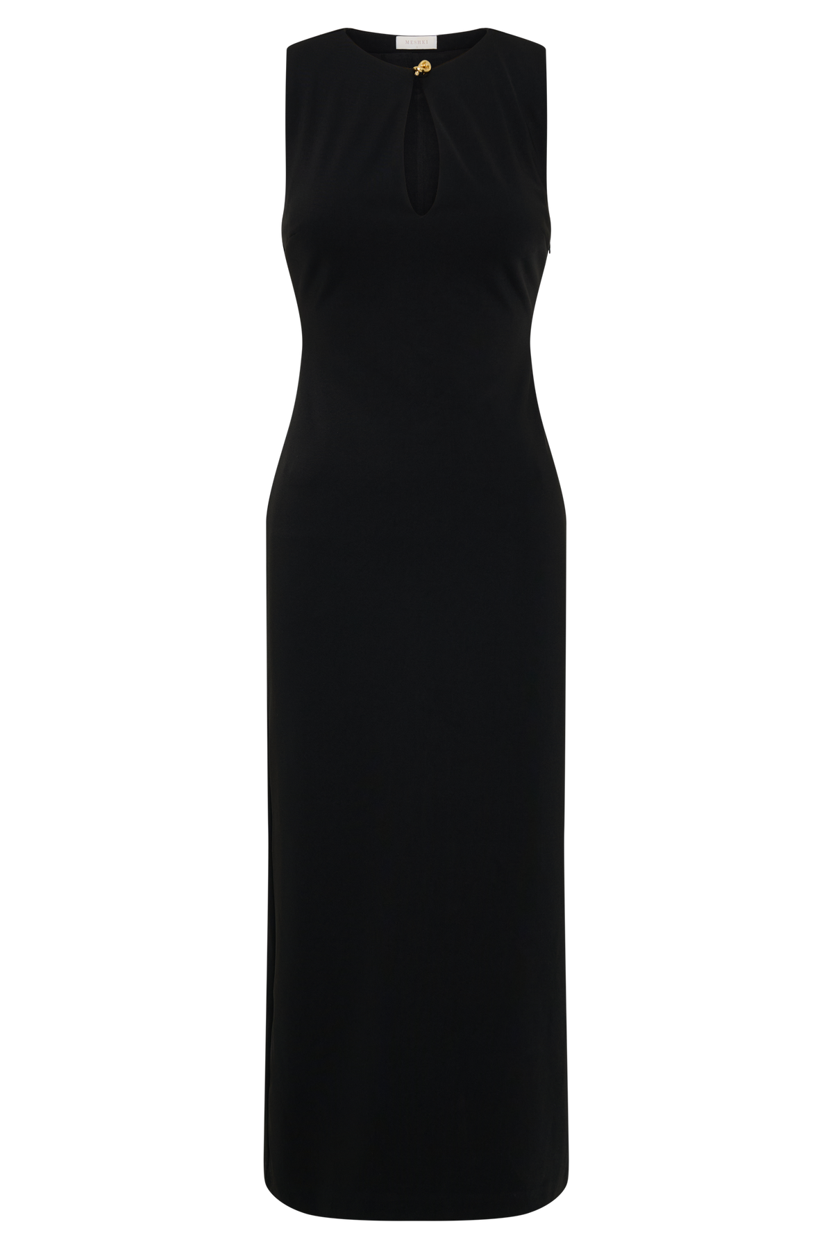 Norah Sleeveless Crepe Midi Dress in Black – Chic&Drifts