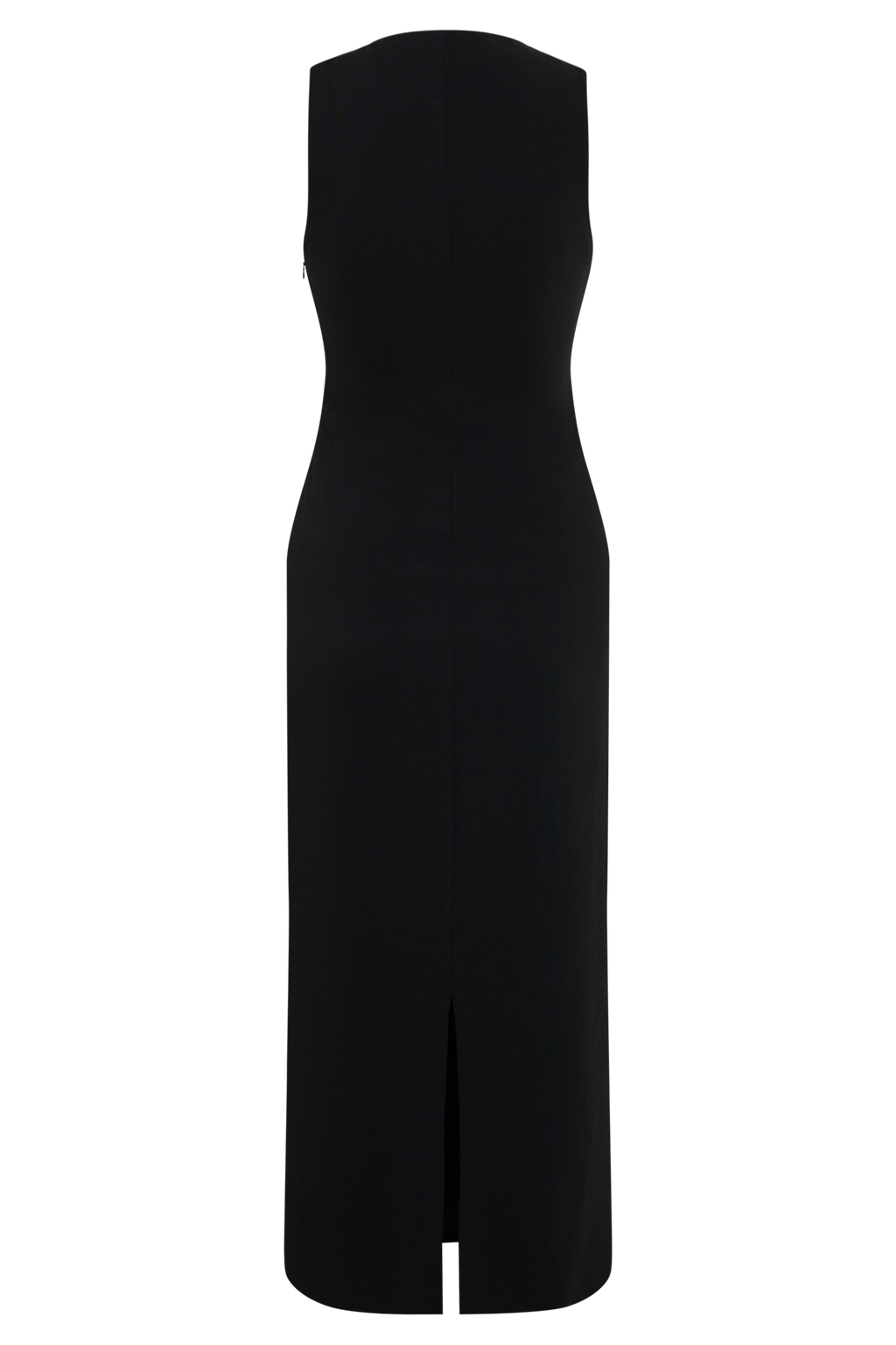 Norah Sleeveless Crepe Midi Dress in Black – Chic&Drifts