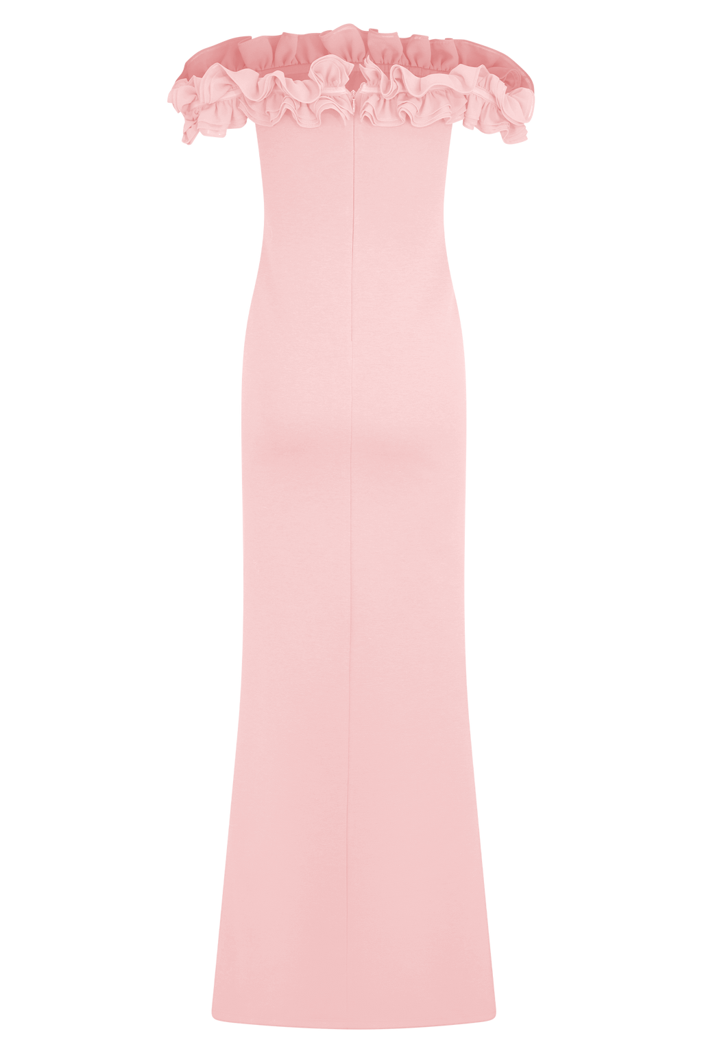 Nova Ruffle Off Shoulder Maxi Dress in Ballet Pink – Chic&Drifts