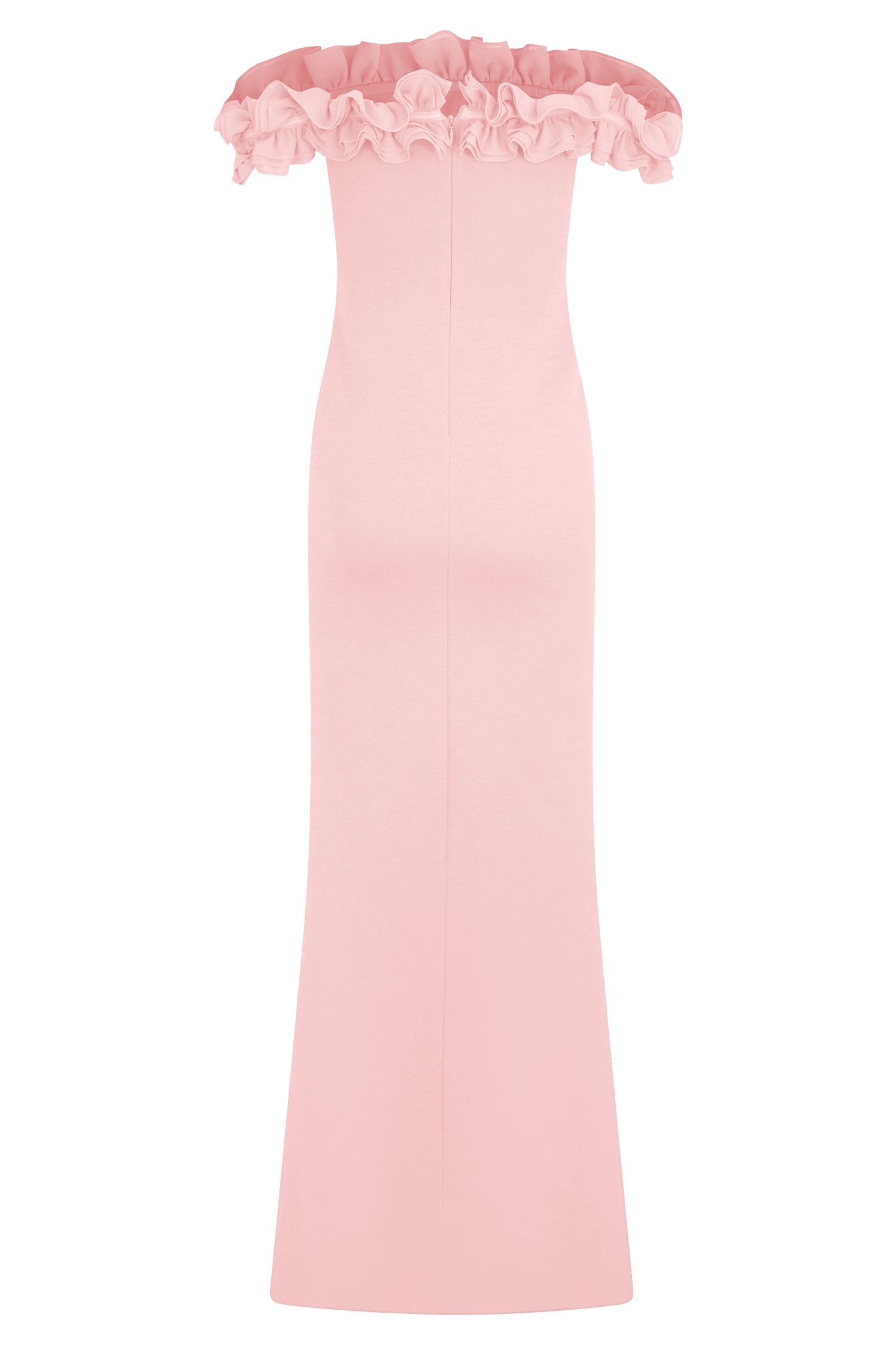 Nova Ruffle Off Shoulder Maxi Dress in Ballet Pink – Chic&Drifts