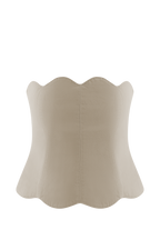 Oakley Strapless Scallop Denim Top in Stone Wash – Chic&Drifts