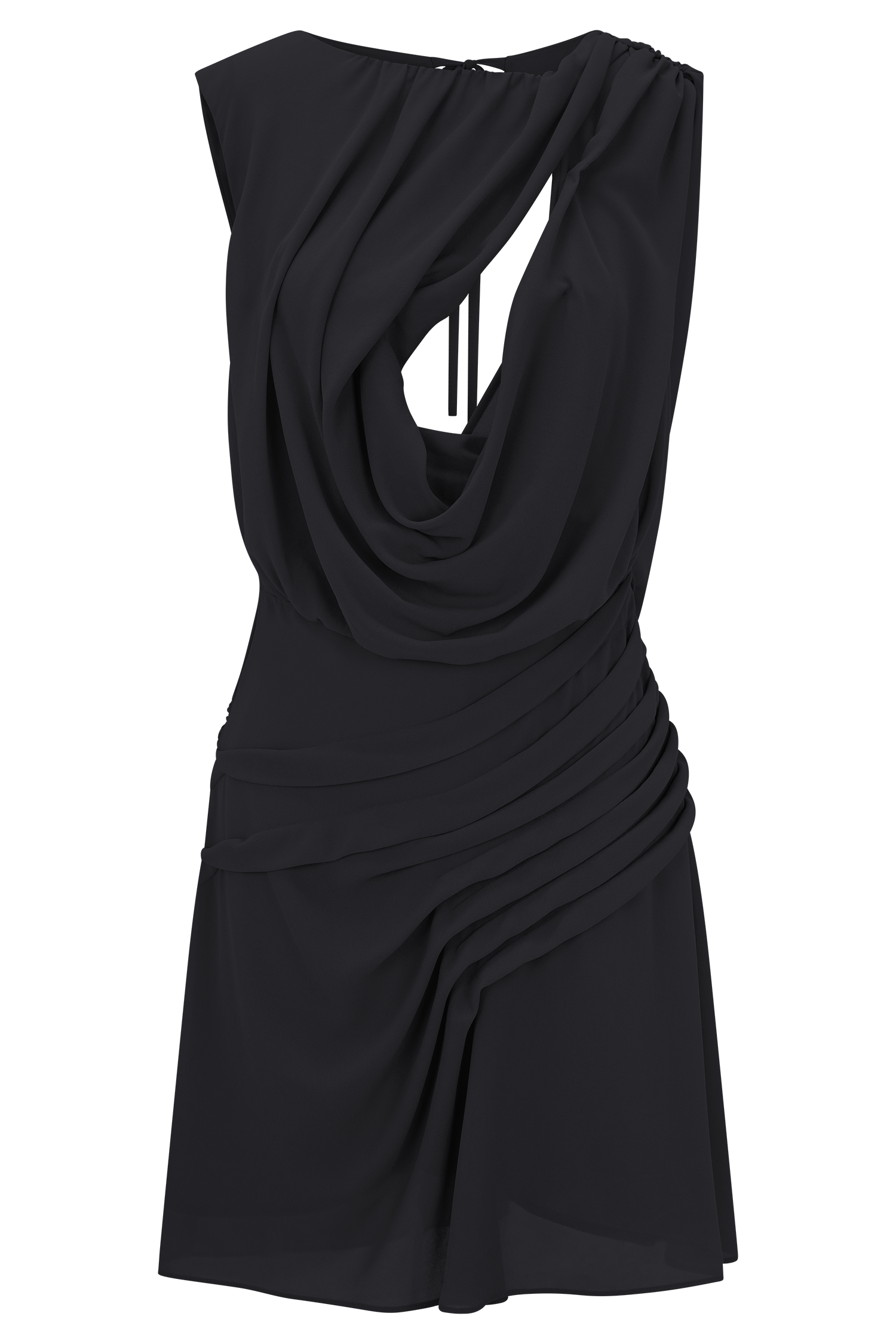 Oria Chiffon Mini Dress in Black – Chic&Drifts