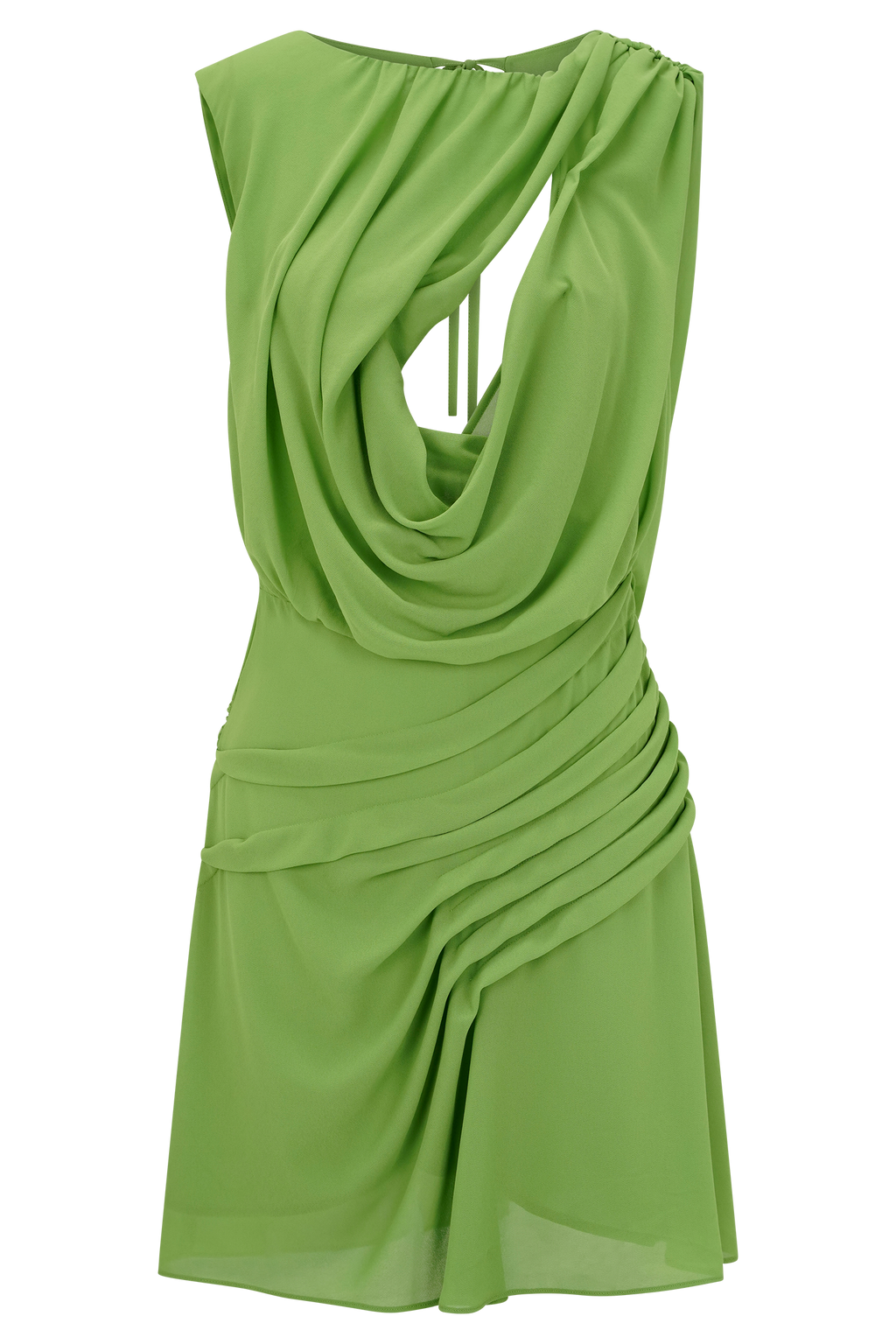 Oria Chiffon Mini Dress in Green – Chic&Drifts