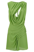 Oria Chiffon Mini Dress in Green – Chic&Drifts