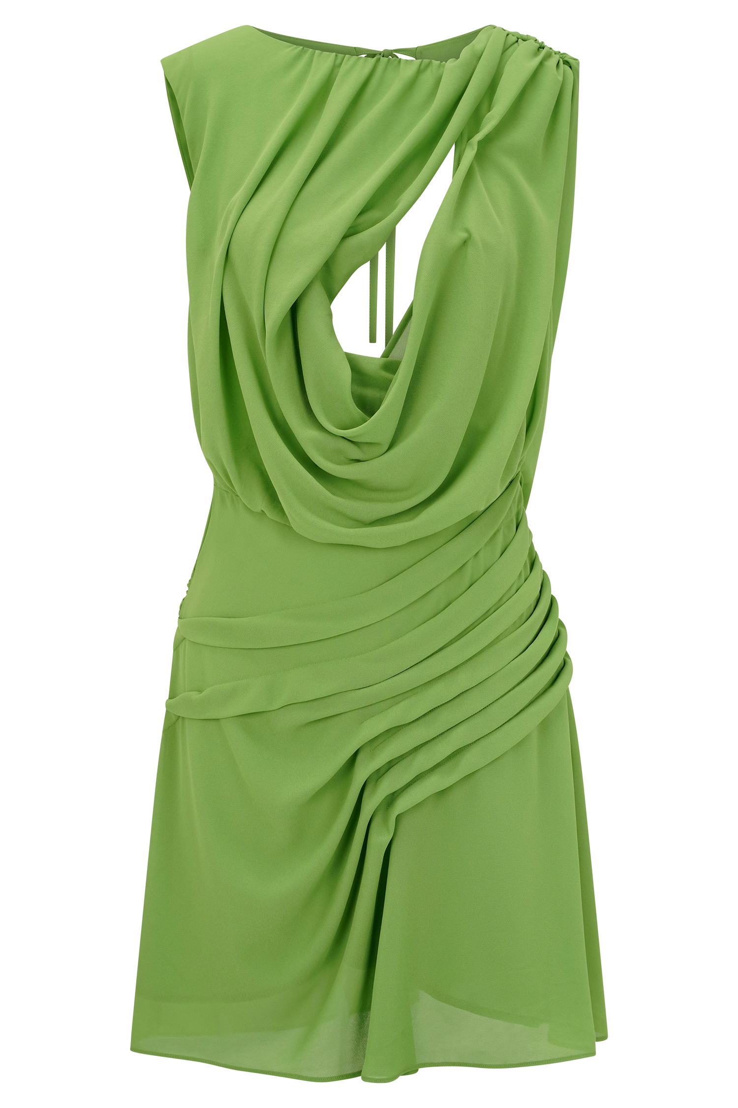 Oria Chiffon Mini Dress in Green – Chic&Drifts