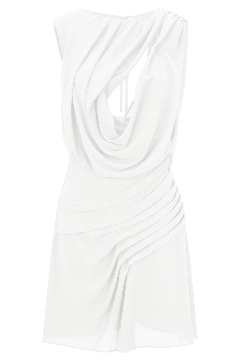 Oria Chiffon Mini Dress in White – Chic&Drifts
