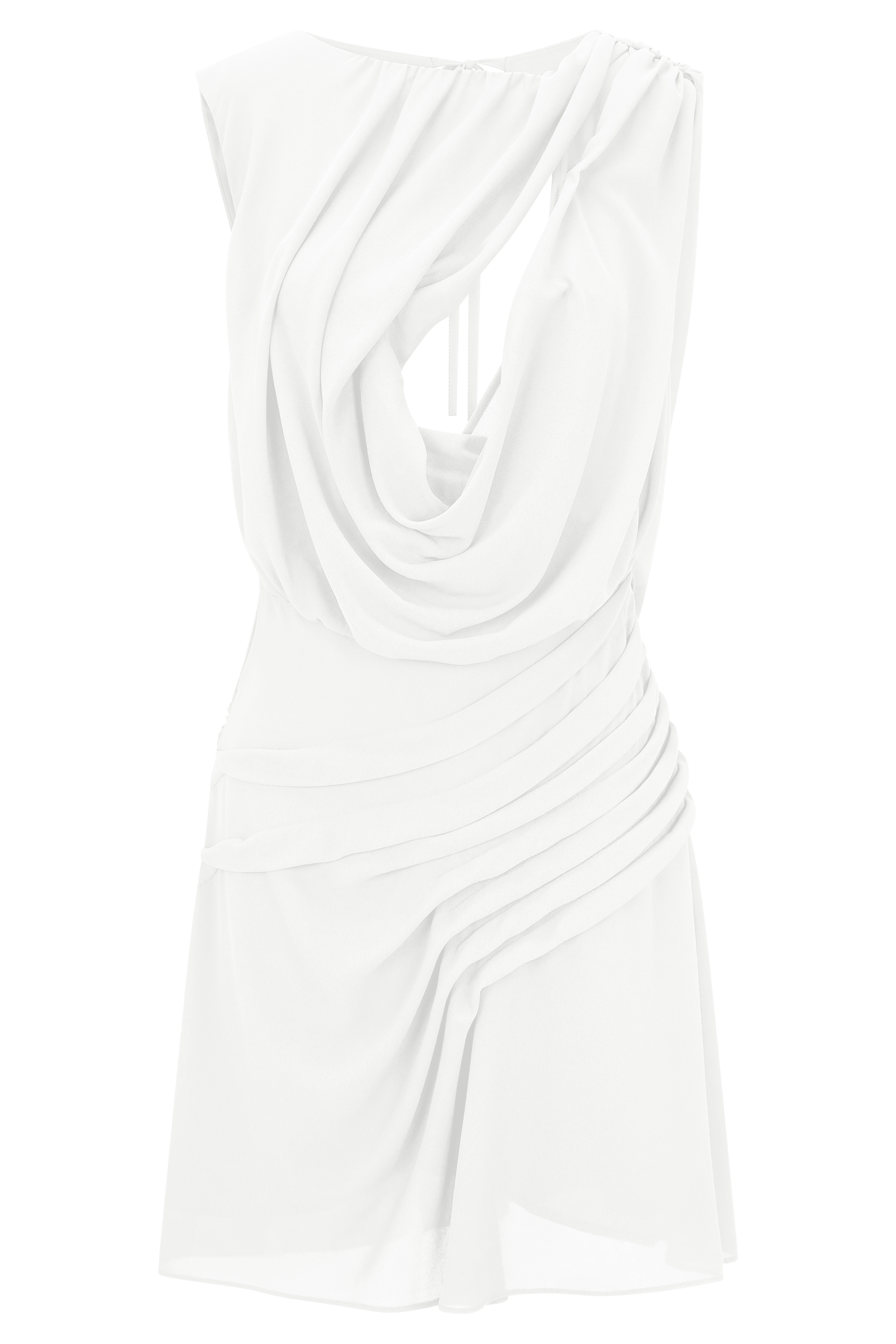 Oria Chiffon Mini Dress in White – Chic&Drifts