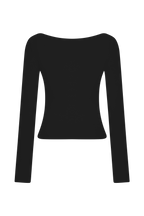Paedyn Merino Wool Ribbed Long Sleeve Top in Black – Chic&Drifts