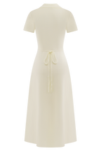 Pearson Short Sleeve Knit Midi Dress in Ivory – Chic&Drifts