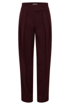 Penelope Pleated High Waisted Pants in Mahogany – Chic&Drifts
