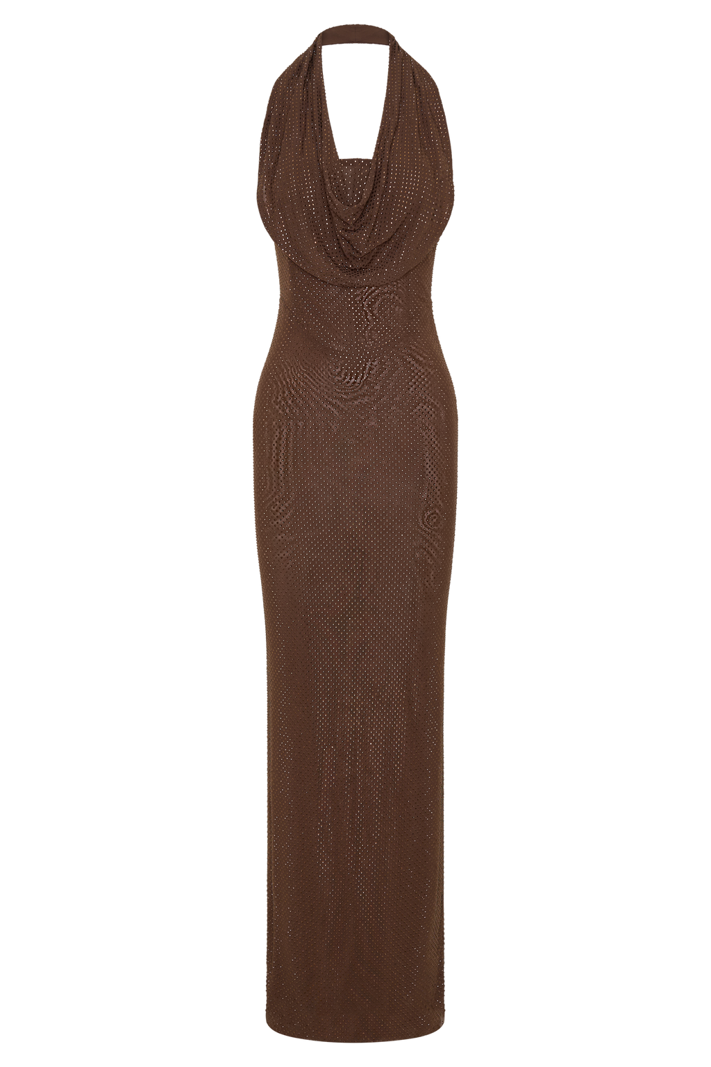 Phi Multi-Wear Cowl Diamante Maxi Dress in Chocolate – Chic&Drifts