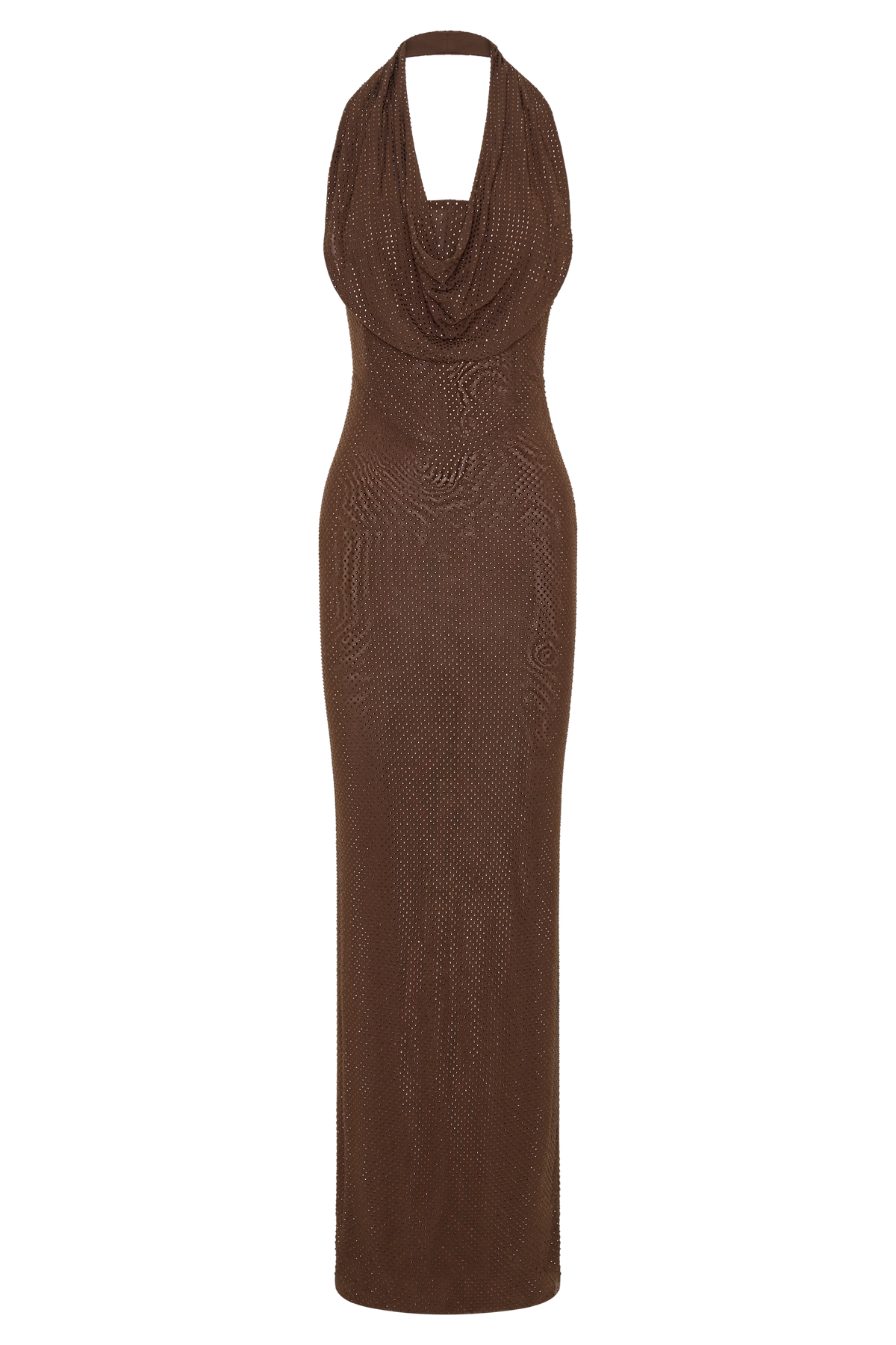 Phi Multi-Wear Cowl Diamante Maxi Dress in Chocolate – Chic&Drifts
