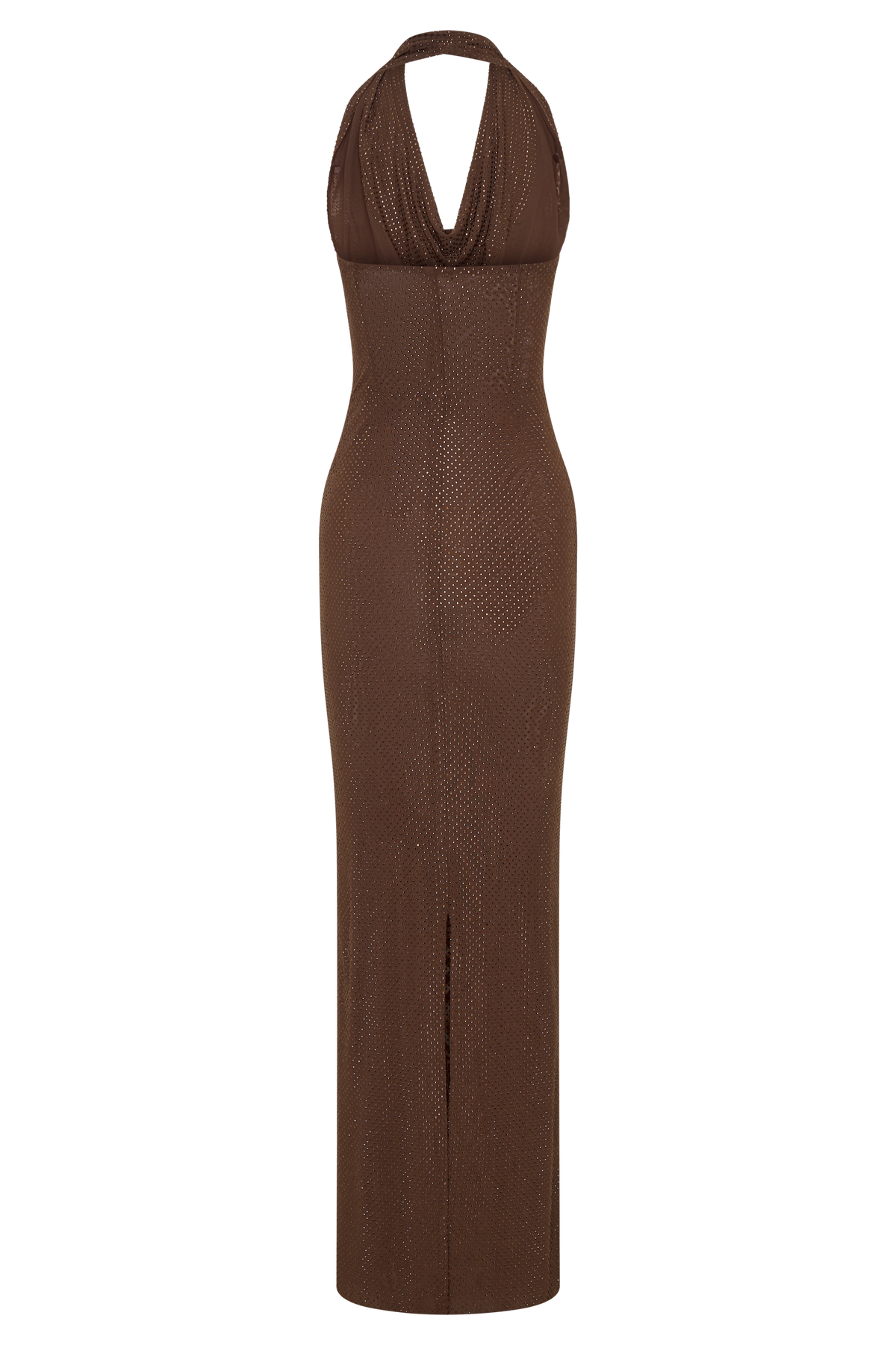 Phi Multi-Wear Cowl Diamante Maxi Dress in Chocolate – Chic&Drifts