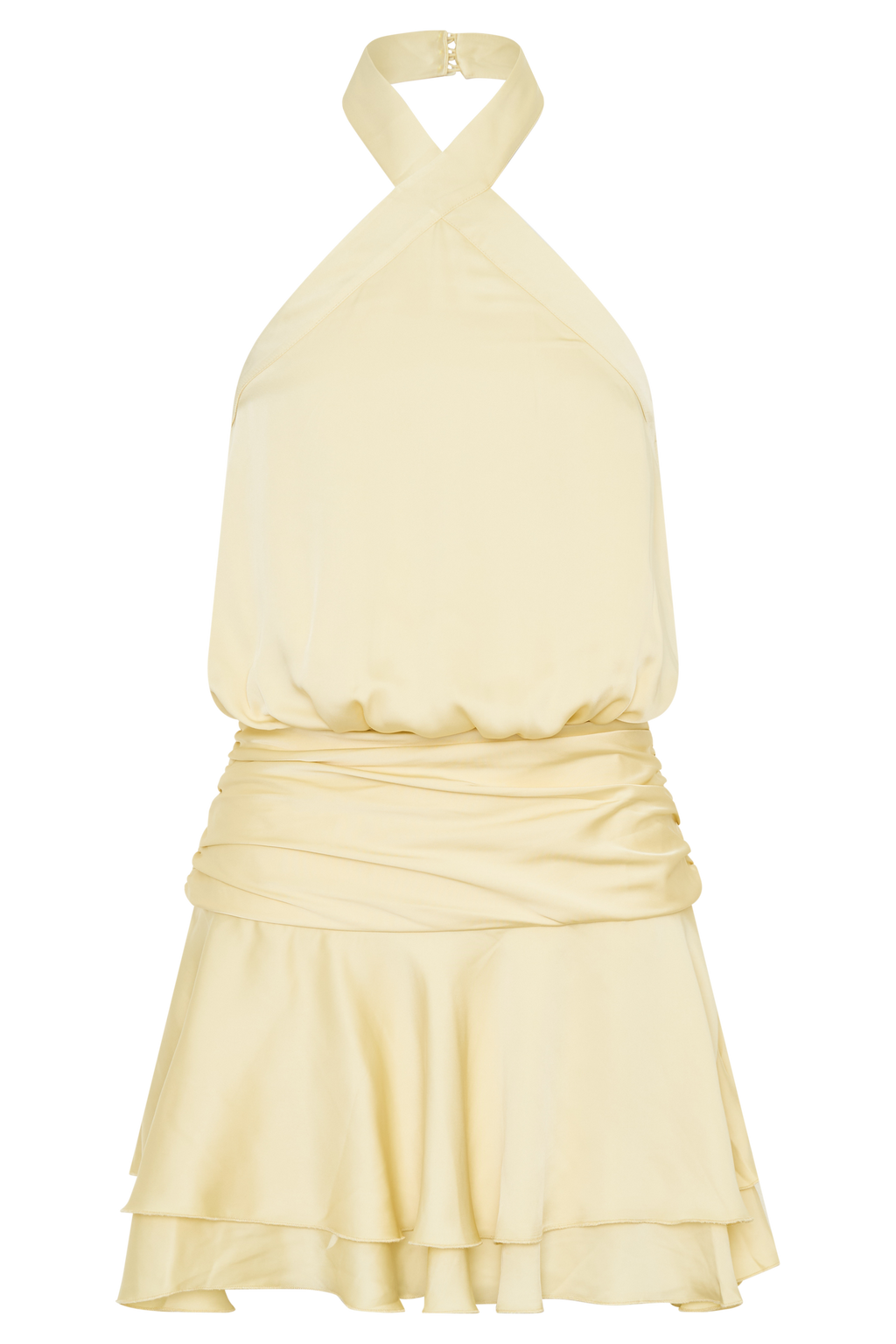 Poppy Satin Halter Mini Dress in Chocolate – Chic&Drifts