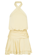 Poppy Satin Halter Mini Dress in Chocolate – Chic&Drifts