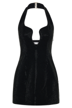 Raina Diamante Halter Mini Dress in Black – Chic&Drifts