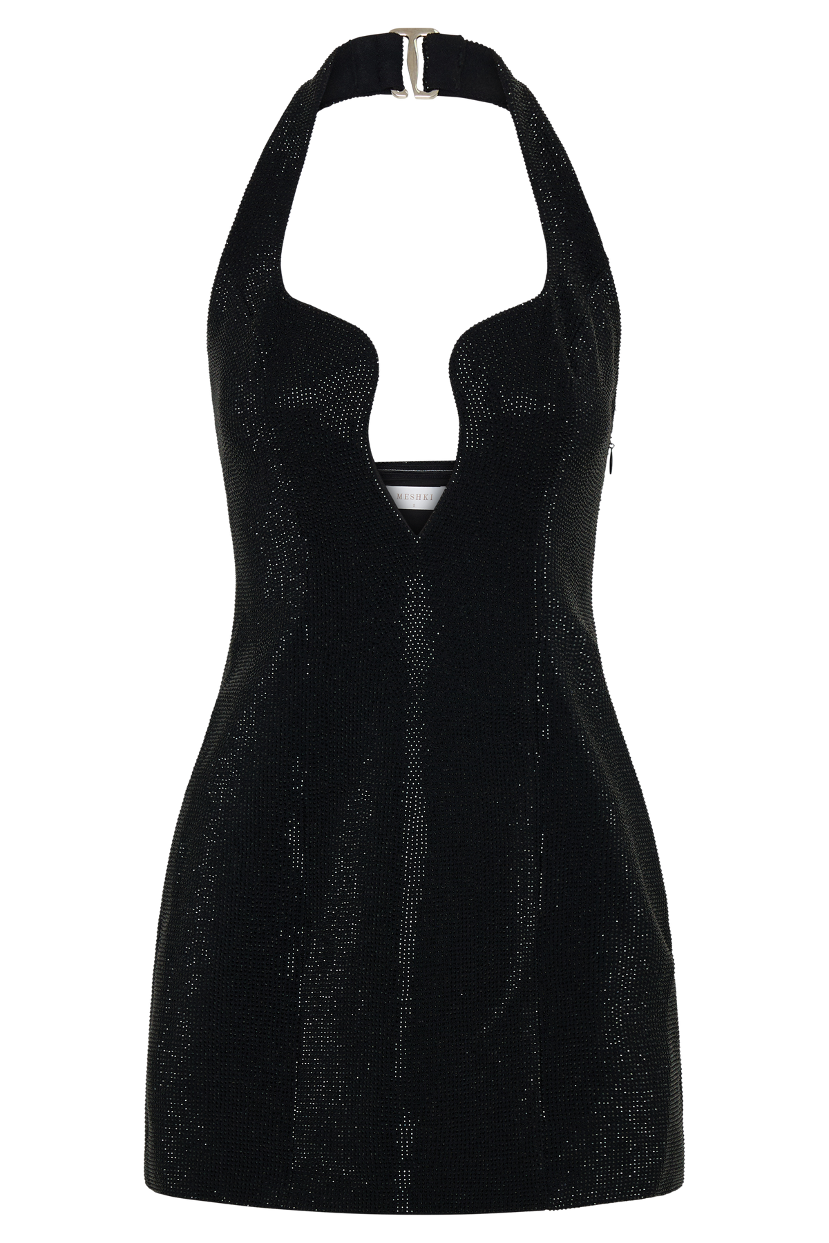 Raina Diamante Halter Mini Dress in Black – Chic&Drifts