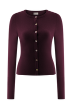 Reese Fitted Knit Cardigan in Merlot – Chic&Drifts