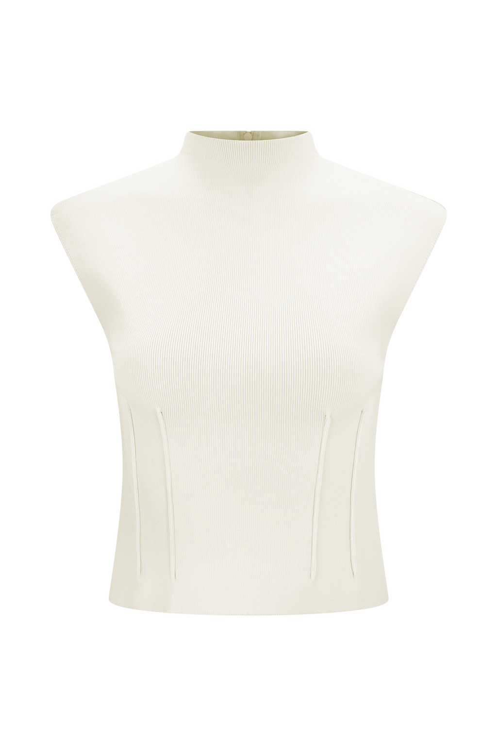 Romaine High Neck Bandage Knit Top in Ivory – Chic&Drifts