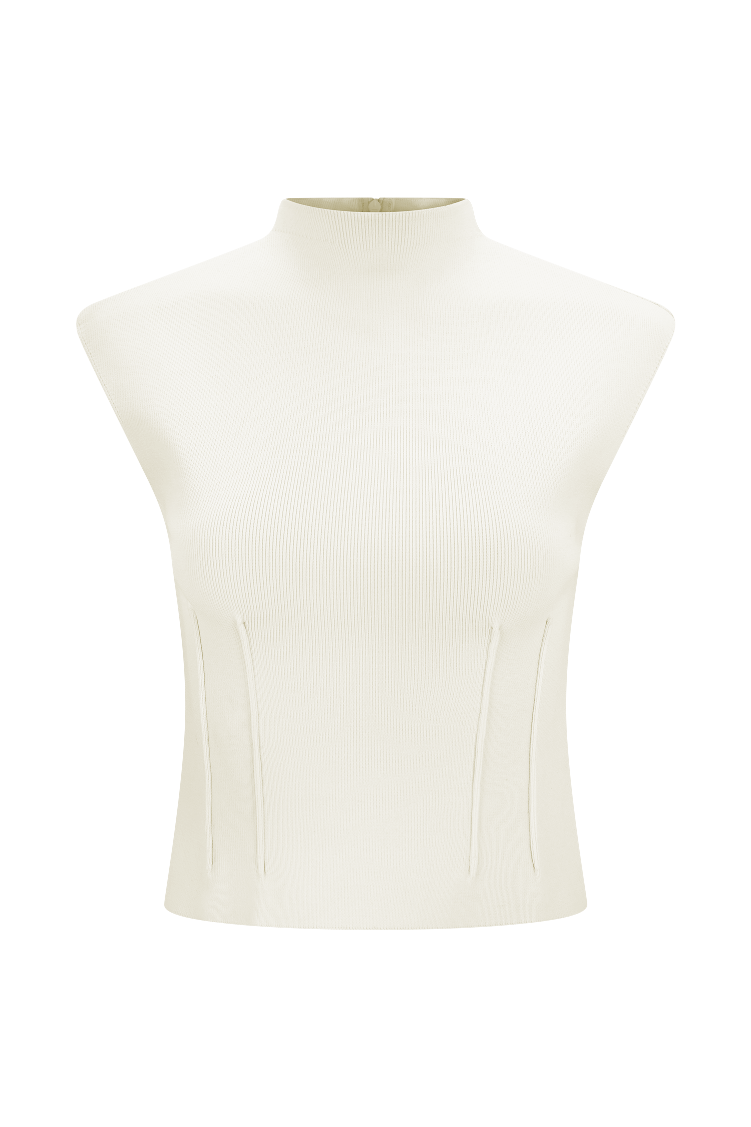 Romaine High Neck Bandage Knit Top in Ivory – Chic&Drifts
