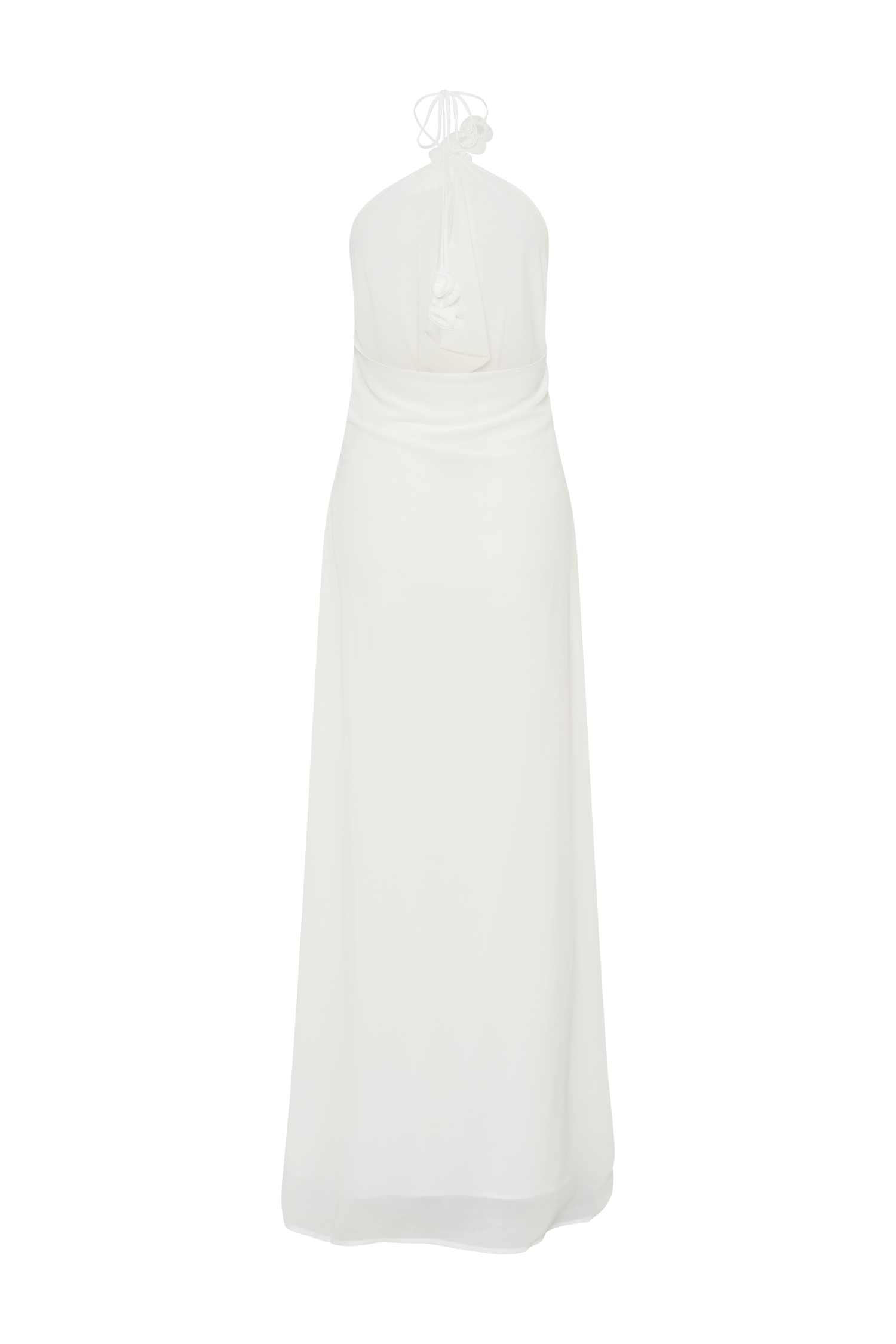 Rosalia Cowl Neck Maxi Dress in White – Chic&Drifts