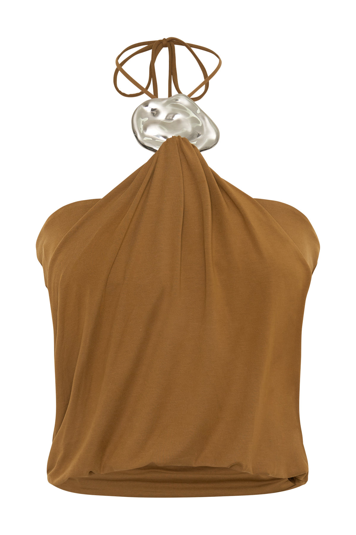 Sade Halter Top With Hardware in Caramel – Chic&Drifts