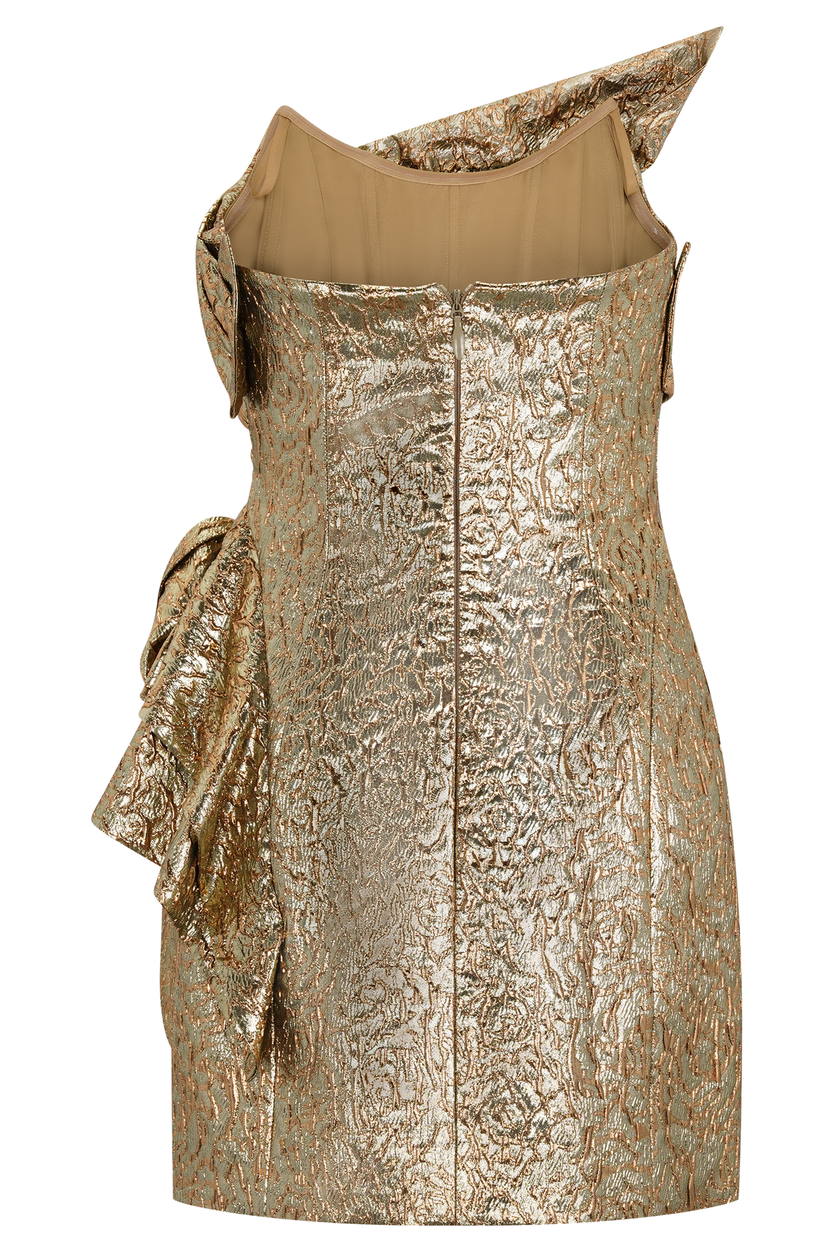 Sadie Structured Mini Dress in Gold – Chic&Drifts