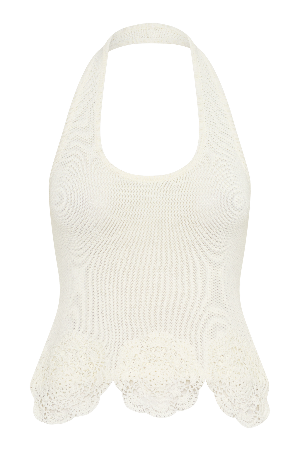 Salley Crochet Halter Longline Top in Ivory – Chic&Drifts