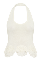 Salley Crochet Halter Longline Top in Ivory – Chic&Drifts