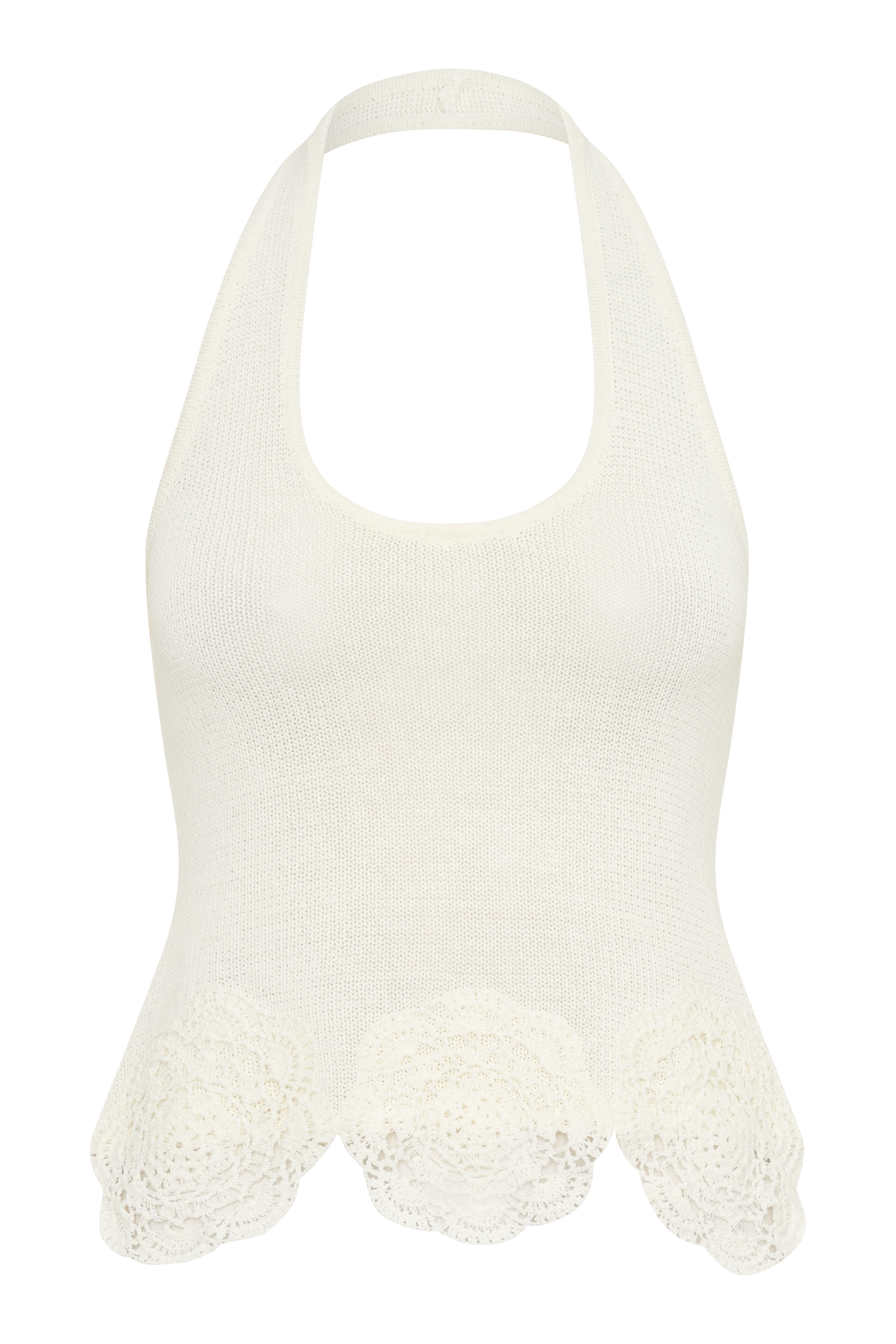 Salley Crochet Halter Longline Top in Ivory – Chic&Drifts