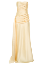 Sarah Strapless Maxi Dress With Waist Tie in Ice Blue – Chic&Drifts