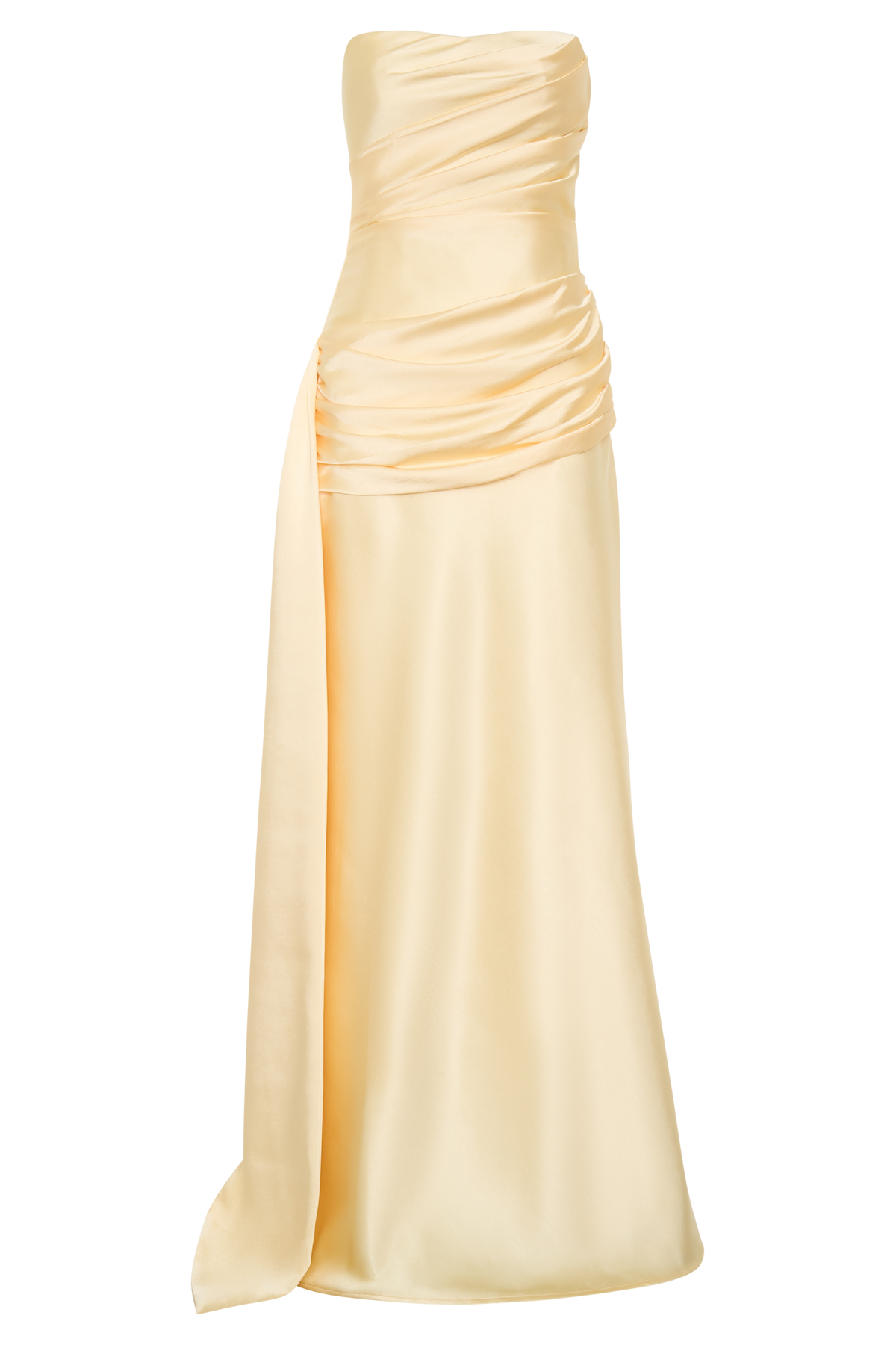 Sarah Strapless Maxi Dress With Waist Tie in Ice Blue – Chic&Drifts
