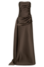 Sarah Strapless Maxi Dress With Waist Tie in Ice Blue – Chic&Drifts