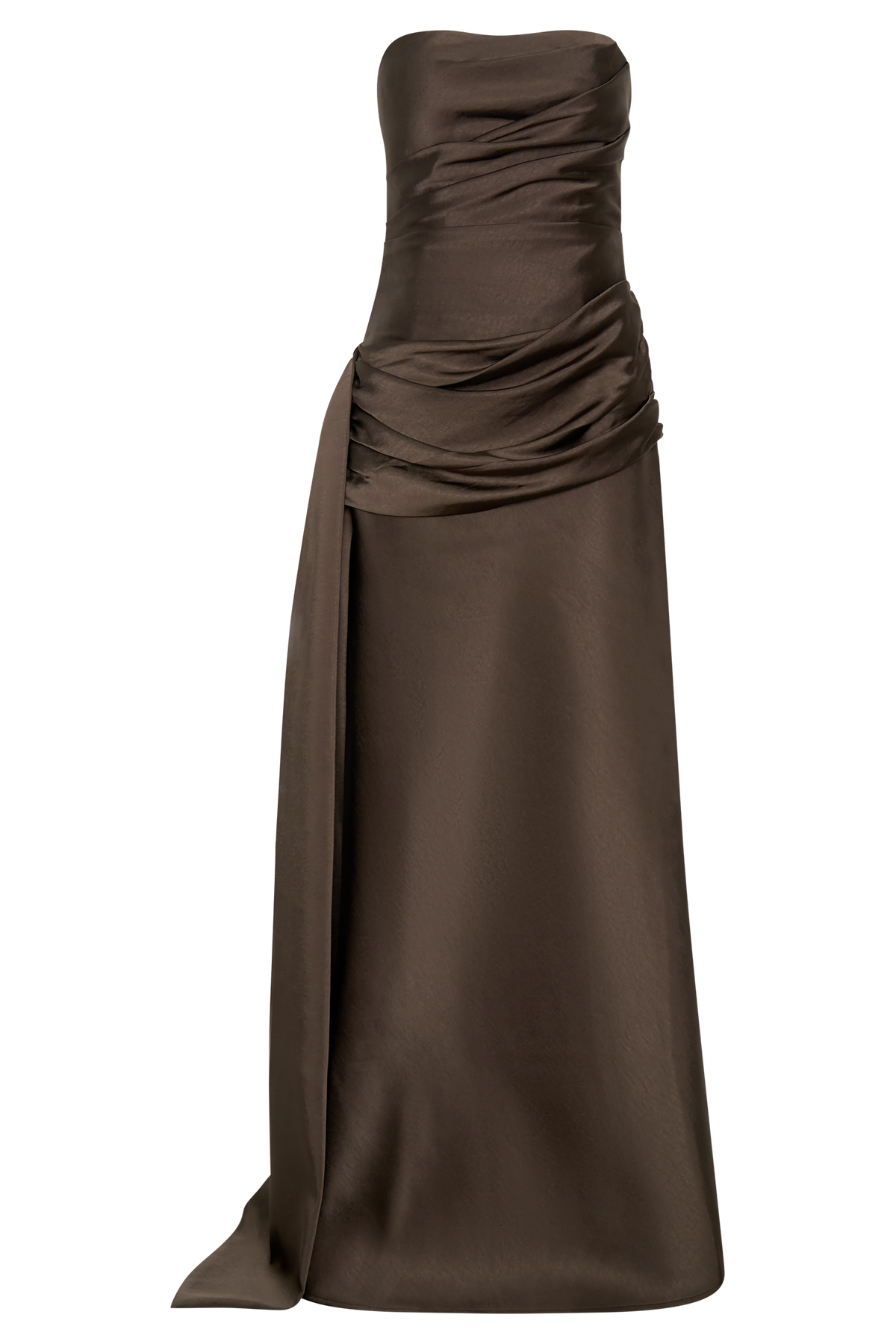 Sarah Strapless Maxi Dress With Waist Tie in Ice Blue – Chic&Drifts