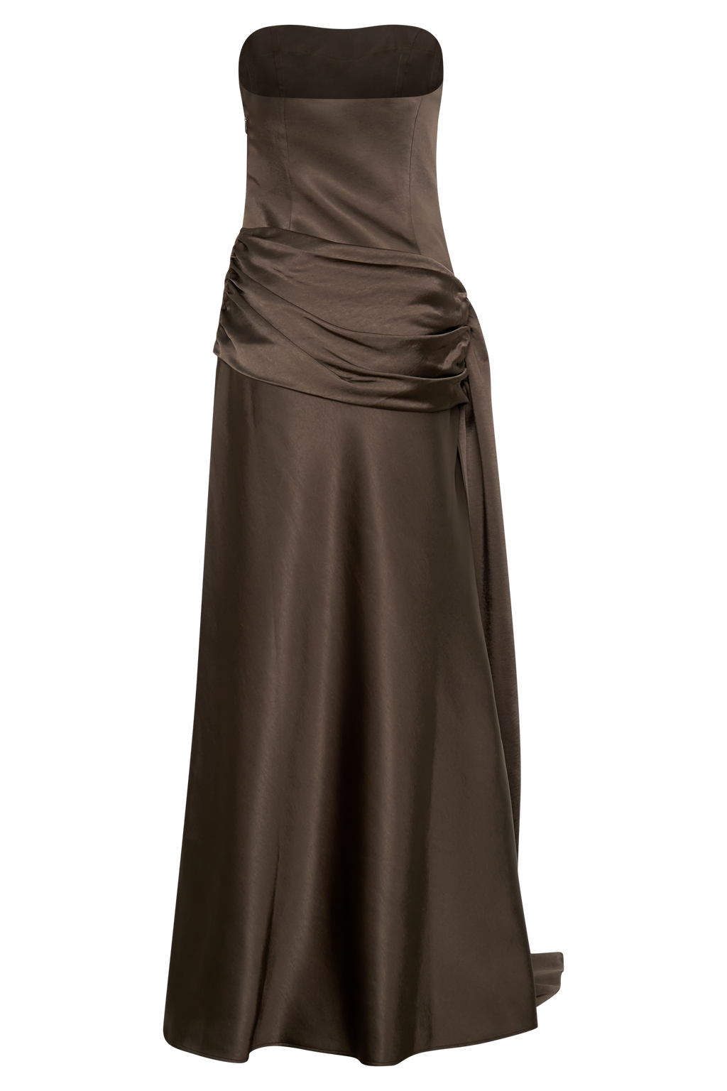 Sarah Strapless Maxi Dress With Waist Tie in Ice Blue – Chic&Drifts