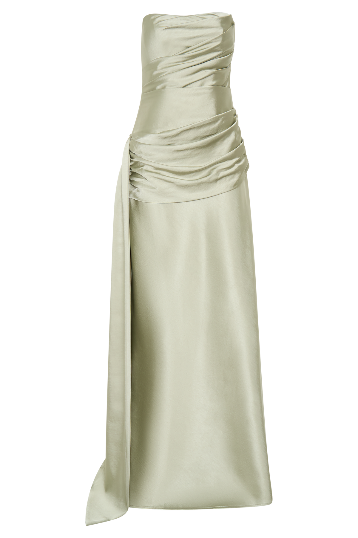 Sarah Strapless Maxi Dress With Waist Tie