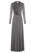 Scarlet Lurex Cowl Maxi Dress in Silver – Chic&Drifts