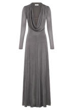 Scarlet Lurex Cowl Maxi Dress in Silver – Chic&Drifts