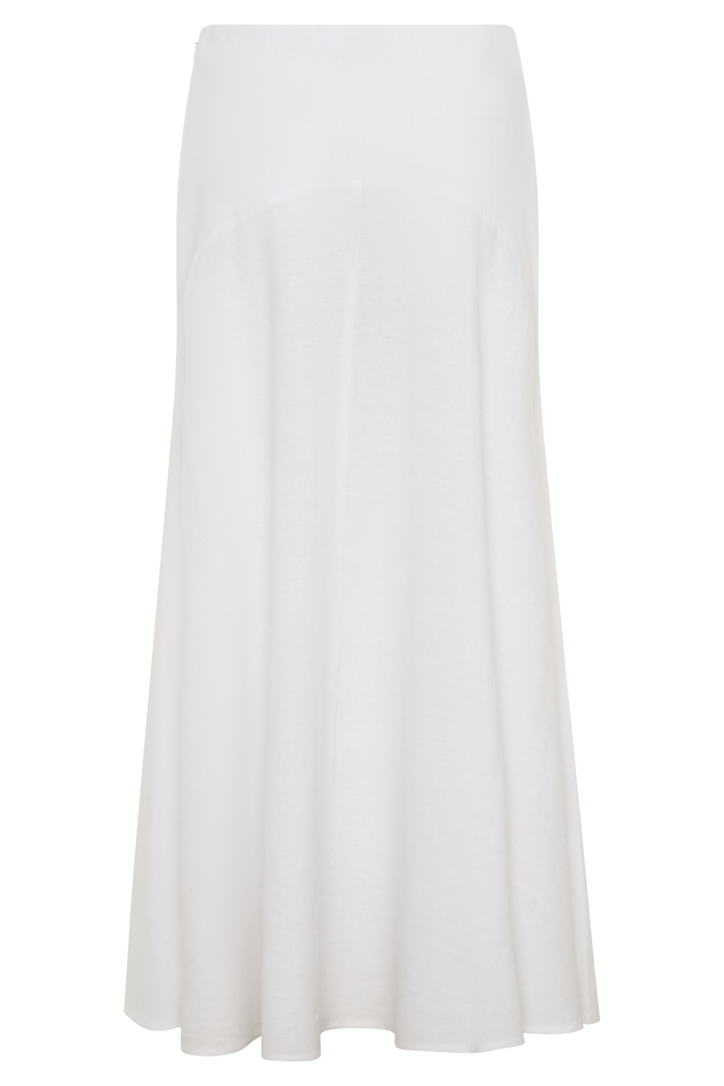 Selma Curved Waist Midi Skirt in White – Chic&Drifts