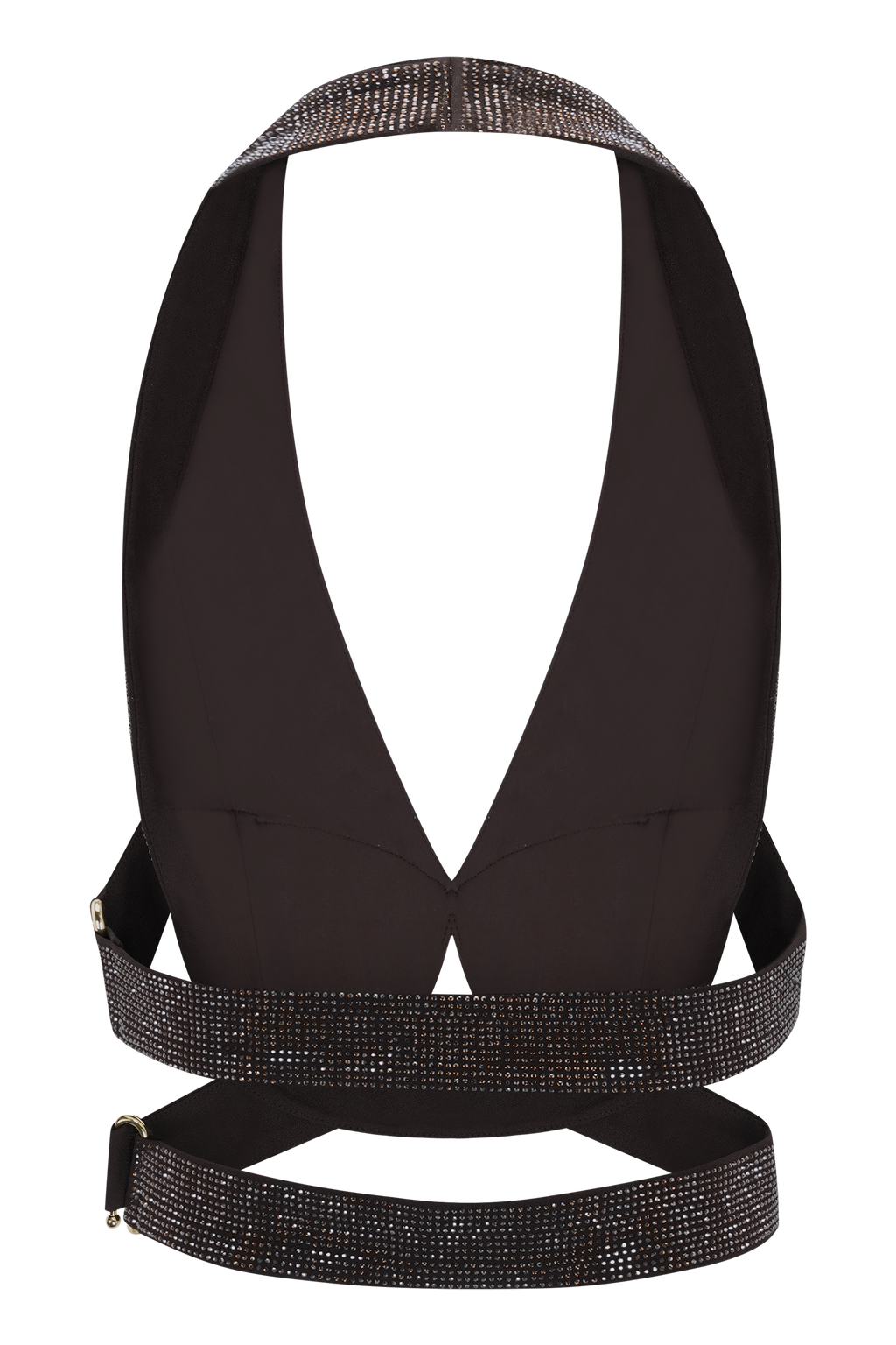 Siren Satin And Diamante Halter Top in Dark Chocolate – Chic&Drifts