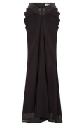 Siren Satin And Diamante Maxi Skirt in Dark Chocolate – Chic&Drifts