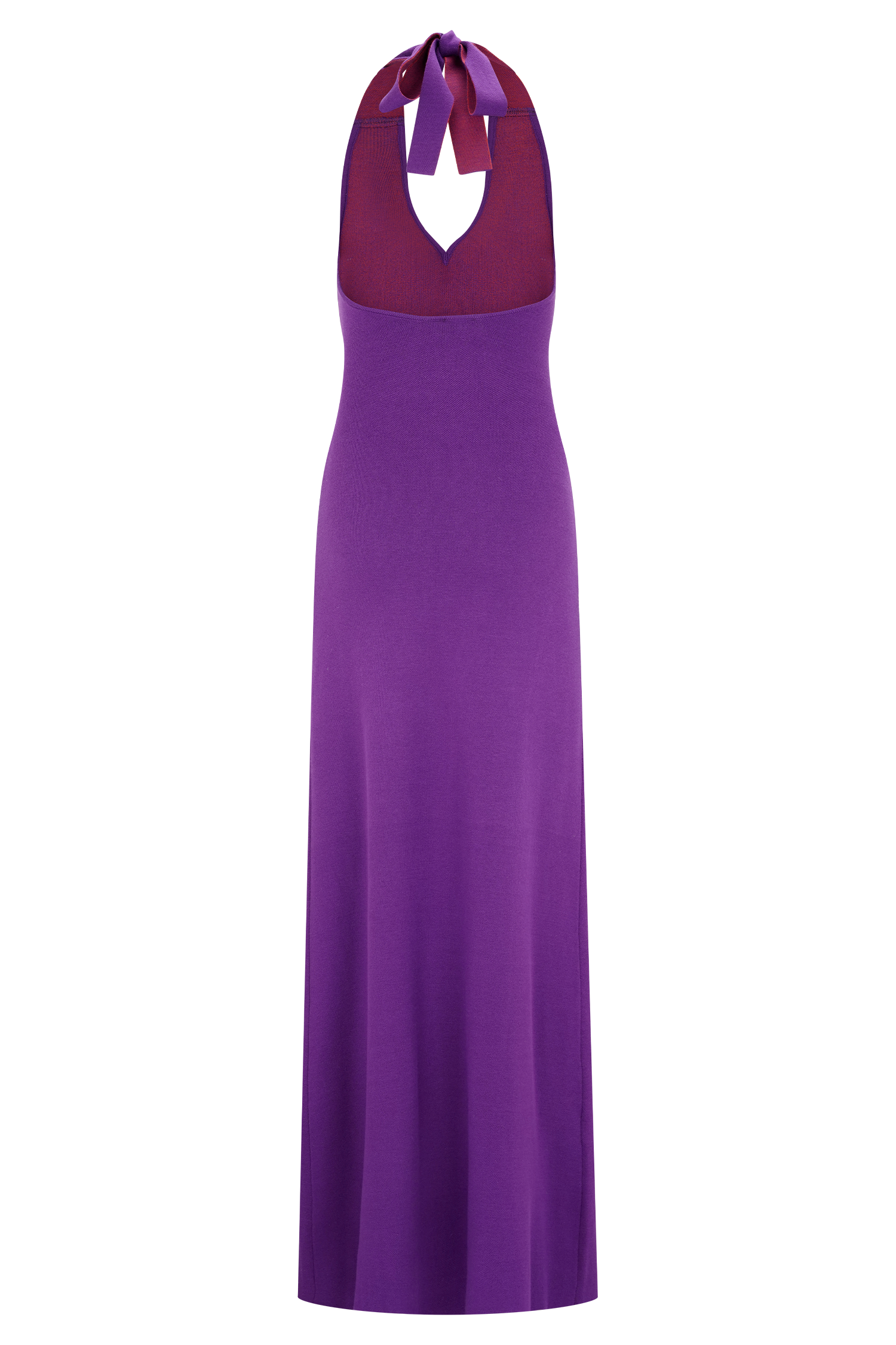 Stacy Knit Halter Maxi Dress in Purple/Red – Chic&Drifts