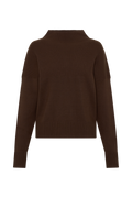 Stanley Ribbed High Neck Jumper in Chocolate – Chic&Drifts