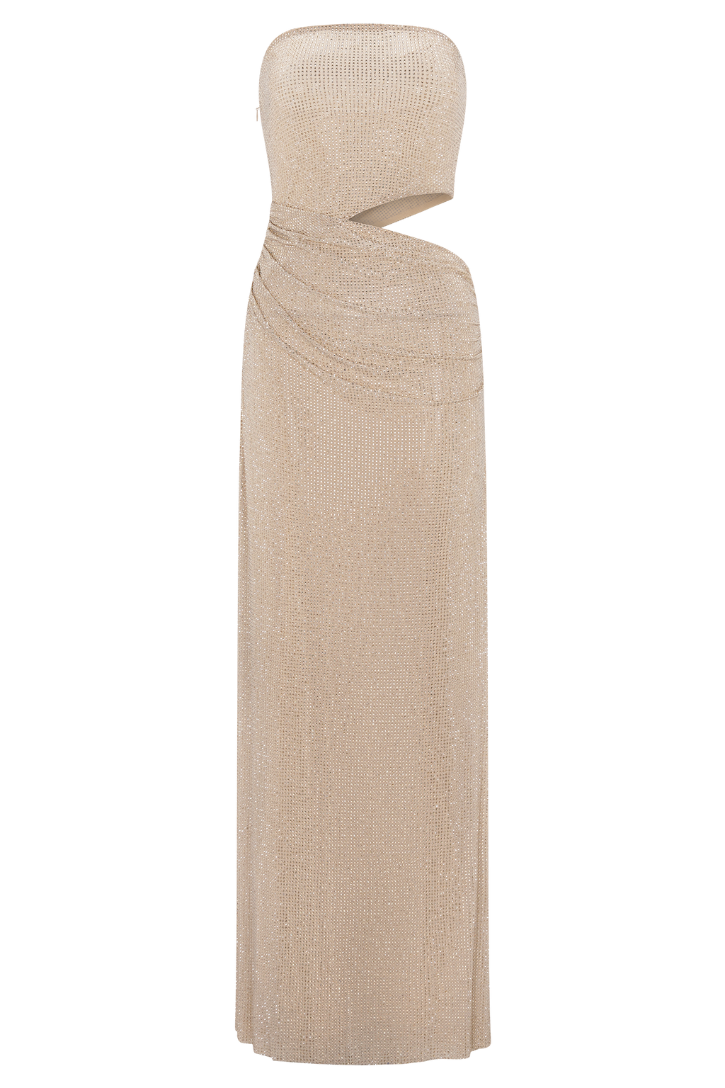 Starla Strapless Diamante Maxi Dress in Gold – Chic&Drifts