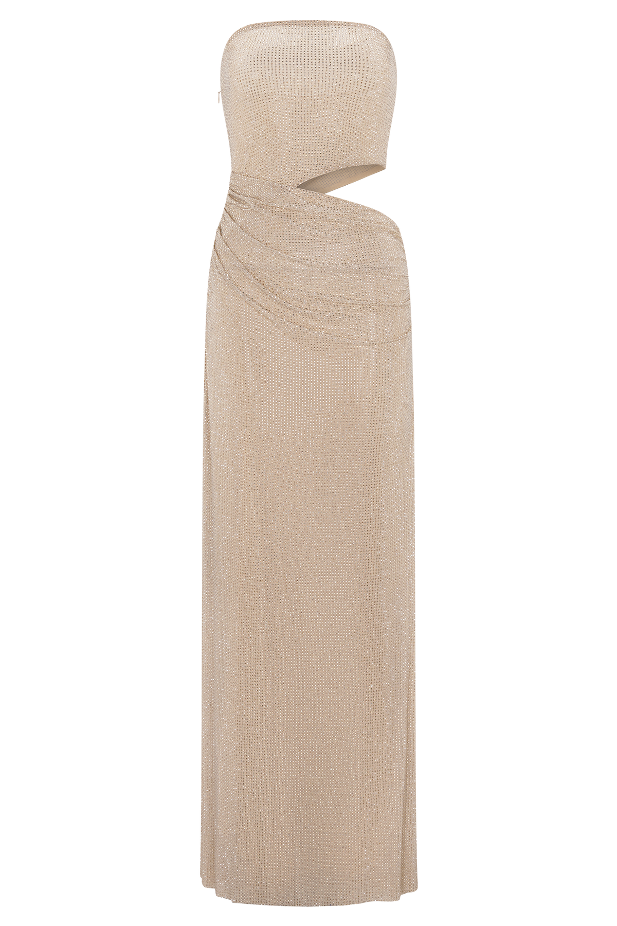 Starla Strapless Diamante Maxi Dress in Gold – Chic&Drifts