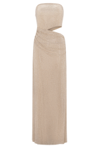 Starla Strapless Diamante Maxi Dress in Gold – Chic&Drifts