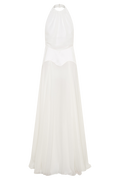 Susan Chiffon Halter Maxi Dress in Ivory – Chic&Drifts